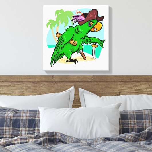 Pirate Parrot Leinwanddruck (Insitu (Schlafzimmer))