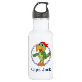 Pirate Parrot Mit Monogramm Nautic Trinkflasche (Vorderseite)
