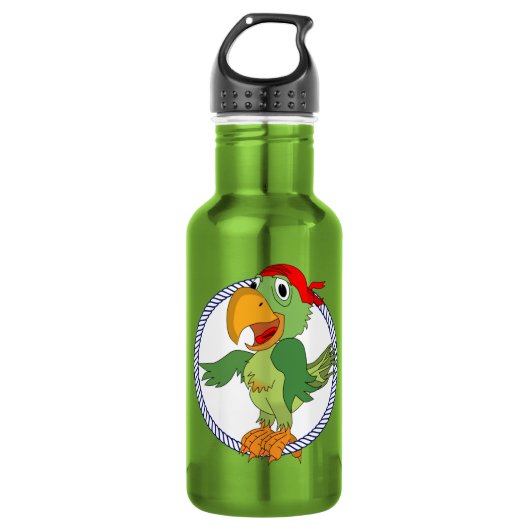 Pirate Parrot Nautical Edelstahlflasche (Vorderseite)