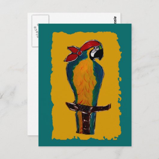 Pirate Parrot Postkarte (Vorne/Hinten)