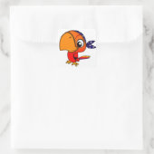 Pirate Parrot Quadratischer Aufkleber (Tasche)