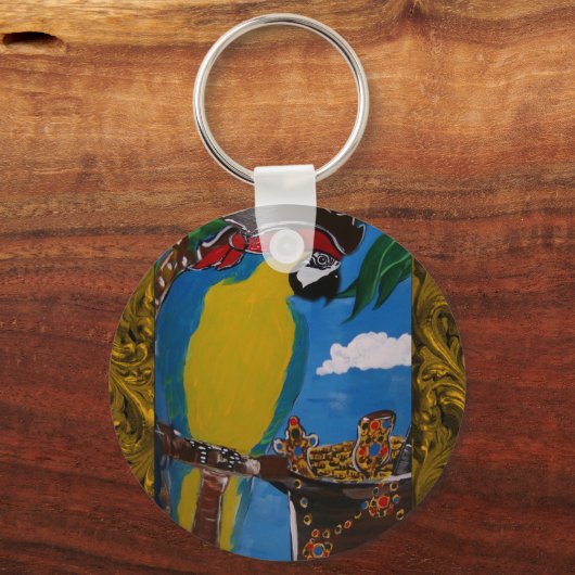 Pirate Parrot Schlüsselanhänger (Vorderseite)