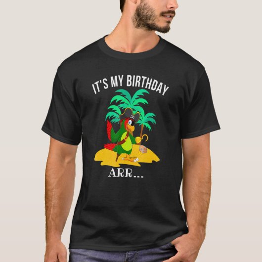 Pirate Parrot sein Geburtstag Arr T-Shirt (Vorderseite)
