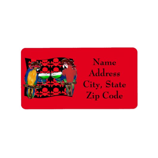 Pirate Parrots Adressaufkleber (Vorne)