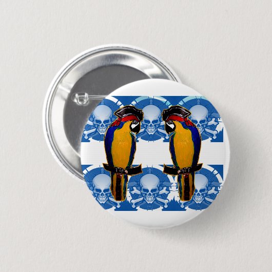 Pirate Parrots Button (Vorne & Hinten)