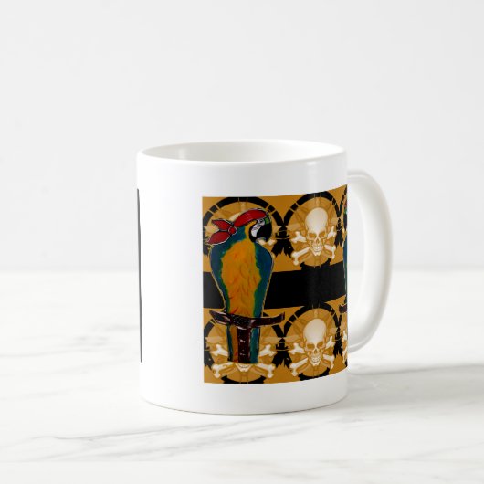 Pirate Parrots Kaffeetasse (VorderseiteRechts)
