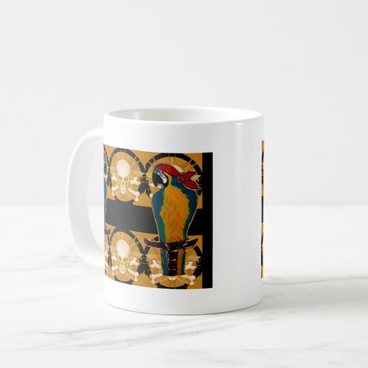 Pirate Parrots Kaffeetasse (Vorderseite Links)