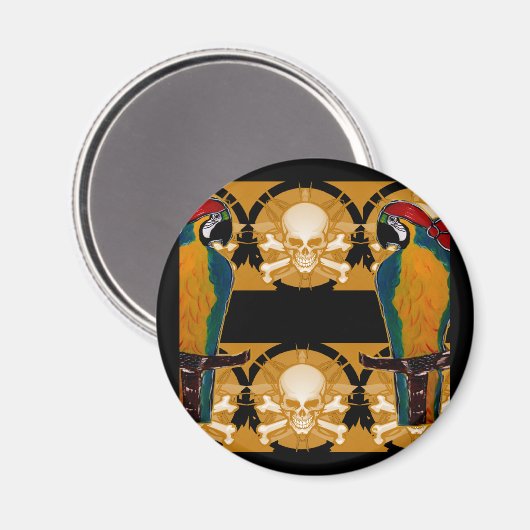 Pirate Parrots Magnet (Vorderseite/Rückseite)