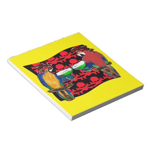 Pirate Parrots Notizblock (angewinkelt)