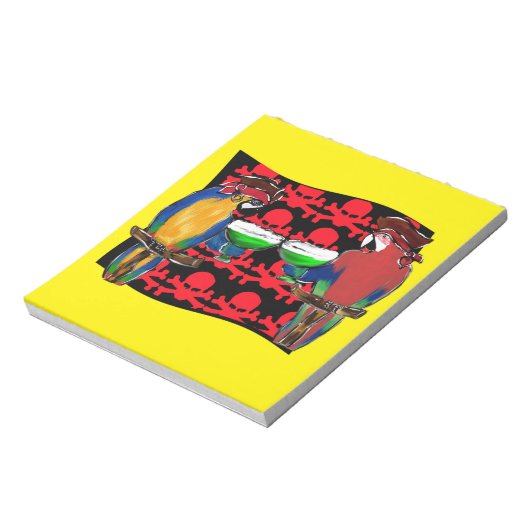 Pirate Parrots Notizblock (Rotiert)