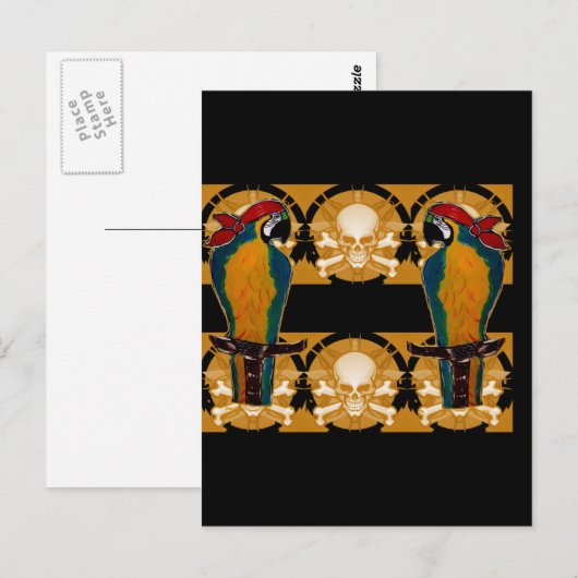 Pirate Parrots Postkarte (Vorne/Hinten)