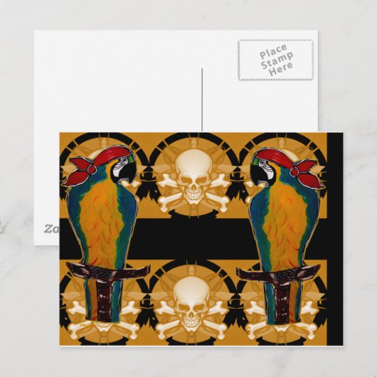 Pirate Parrots Postkarte (Vorne/Hinten)