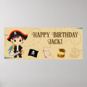 Pirate Party Birthday Banner Poster (Vorne)