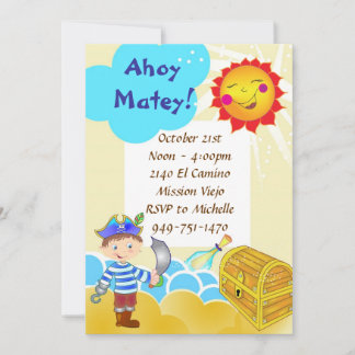 Pirate Party Birthday Einladung