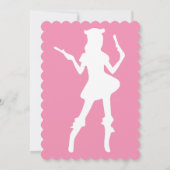 Pirate Party Birthday Pink Girl Einladung (Rückseite)