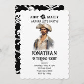 Pirate Party Boy Birthday Einladung (Vorne/Hinten)