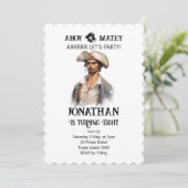 Pirate Party Boy Birthday Einladung (Stehend Vorderseite)