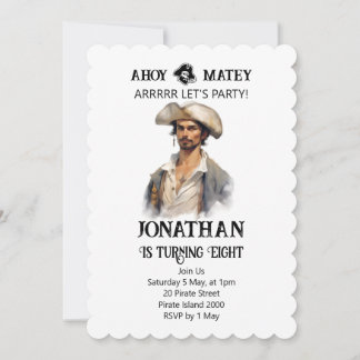 Pirate Party Boy Birthday Einladung