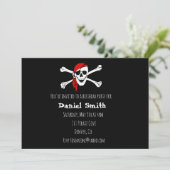 Pirate Party Crossbones Geburtstag Einladung (Stehend Vorderseite)