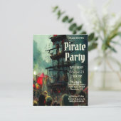 Pirate Party Einladung (Stehend Vorderseite)