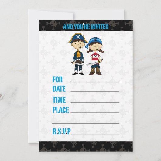 Pirate Party Einladung (Rückseite)