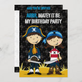 Pirate Party Einladung (Vorne/Hinten)