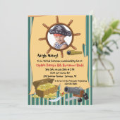 Pirate Party Foto Einladung (Stehend Vorderseite)