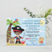 Pirate Party Geburtstagseinladungen Einladung (Stehend Vorderseite)