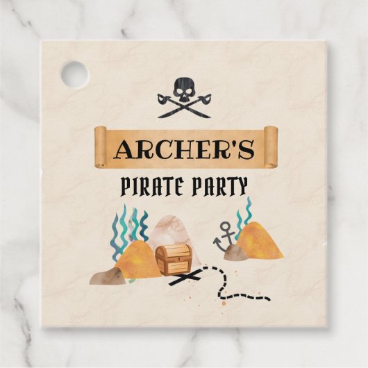 Pirate-Party Geschenkanhänger (Vorderseite)