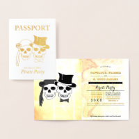 Pirate Party Gold Foil Passport