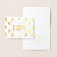 Pirate Party Gold Foil Skull Strip