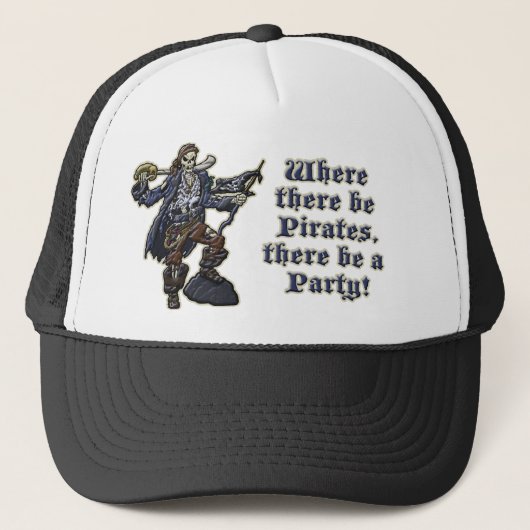 Pirate Party Hat Truckerkappe (Vorderseite)