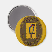 PIRATE-PARTY MAGNET (Vorderseite/Rückseite)