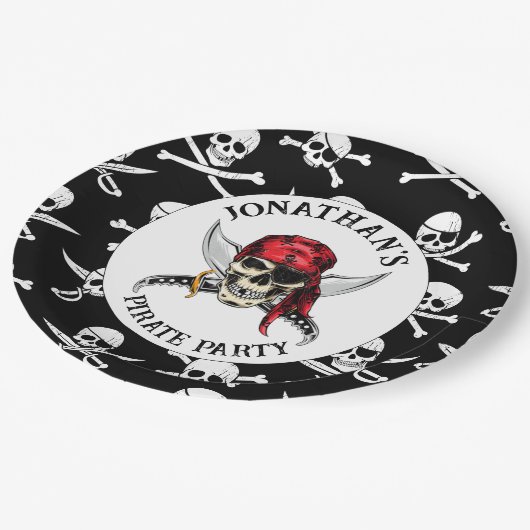 PIRATE-PARTY PAPPTELLER (Schrägansicht)