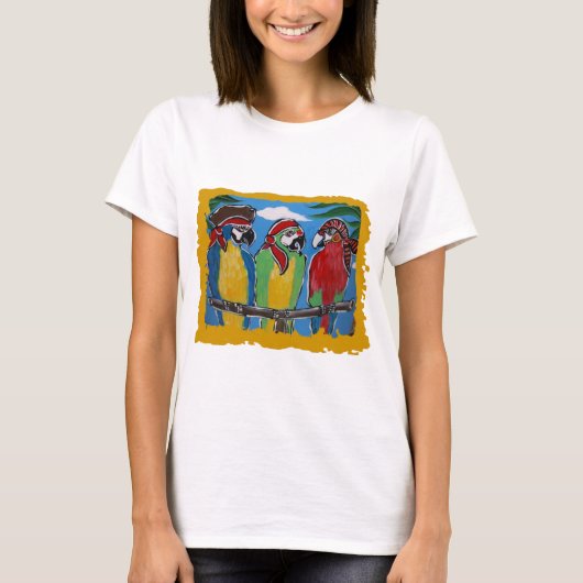Pirate Party Parrots T-Shirt (Vorderseite)