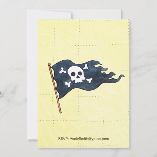 Pirate Party Personalisiert Einladung (Rückseite)