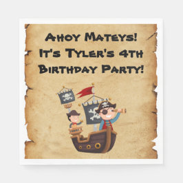 Pirate Party Personalisiert Napkins Serviette