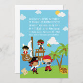 Pirate Party - Personalisierte Einladungen zum Geb (Vorne/Hinten)