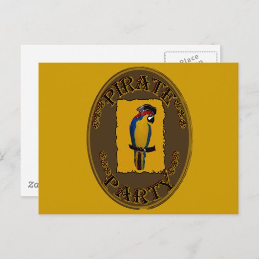 PIRATE-PARTY POSTKARTE (Vorne/Hinten)