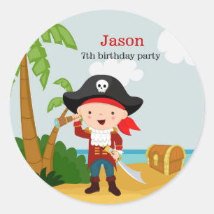 Pirate Party Runder Aufkleber
