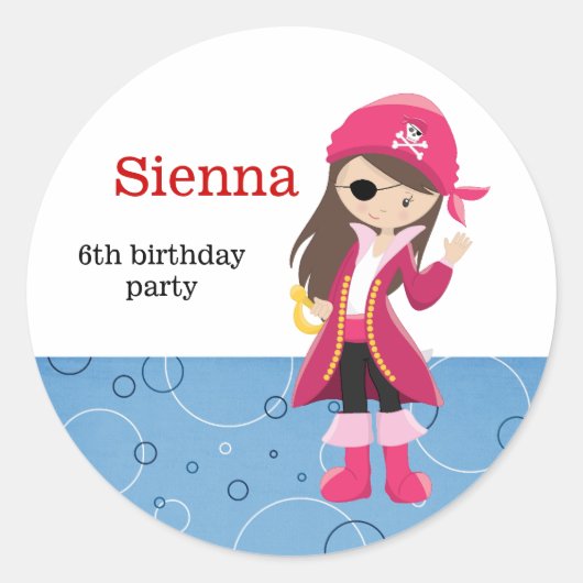 Pirate Party Runder Aufkleber (Vorderseite)