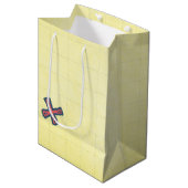 Pirate Party Schatzkarte mit X Mittlere Geschenktüte (Vorderseite Schrägansicht)