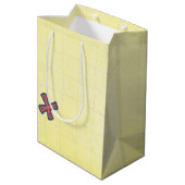 Pirate Party Schatzkarte mit X Mittlere Geschenktüte (Rückseite Schrägansicht)