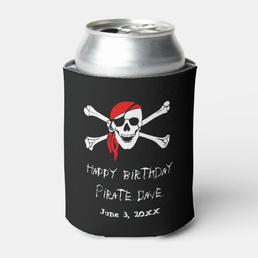 Pirate Party Skull und Crossbones kann Cooler trin Dosenkühler (Kanne Vorderseite)