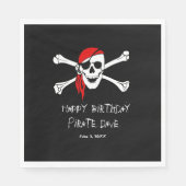 Pirate Party Skull und Crossbones Paper Napkins Serviette (Vorderseite)