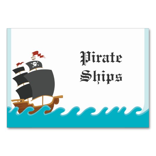 Pirate Party Tischnummer (Vorderseite)