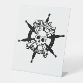 Pirate Pedestal Sign Sockelschild