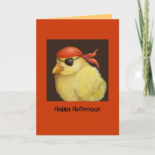 Pirate Peep Halloween-Karte Karte (Vorderseite)