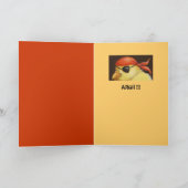 Pirate Peep Halloween-Karte Karte (Innenseite)