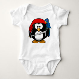 Pirate Penguin mit einer Roten Bandanna und einem  Baby Strampler
